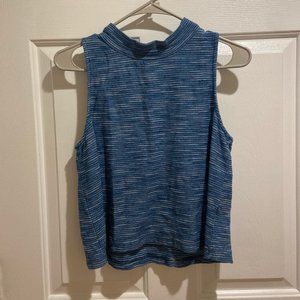 Blue High Neck Tank
